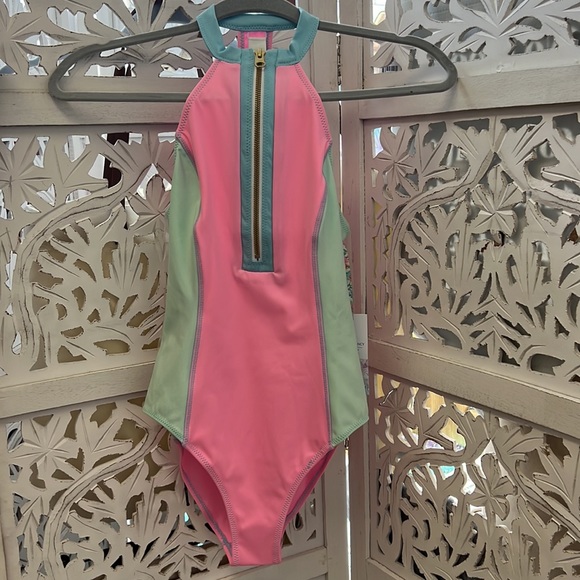 Hurley Swim Nwt Hurley X Love Shack Fancy Collab High Neck One Piece Zip Swimsuit Poshmark